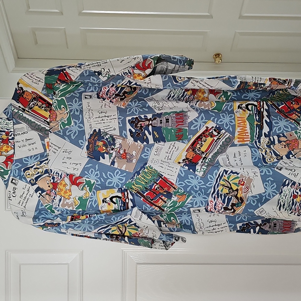 🌈HP🌈Reyn Spooner Hawaian Warner Bros. Vintage Shirt Large - Picture 3 of 16
